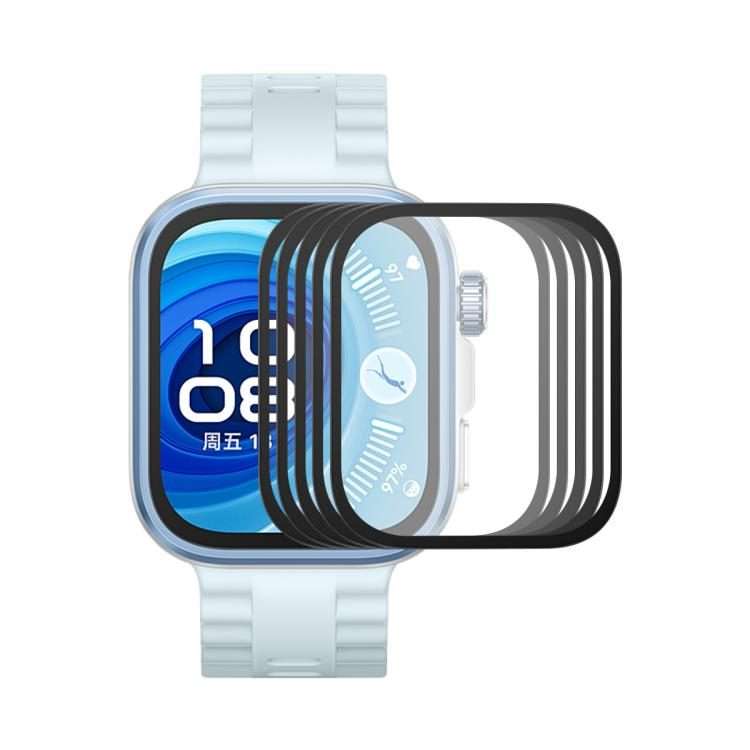 For Huawei Watch Fit 4 Pro 5pcs ENKAY 3D Full Coverage Soft PC Edge PMMA HD Screen Film