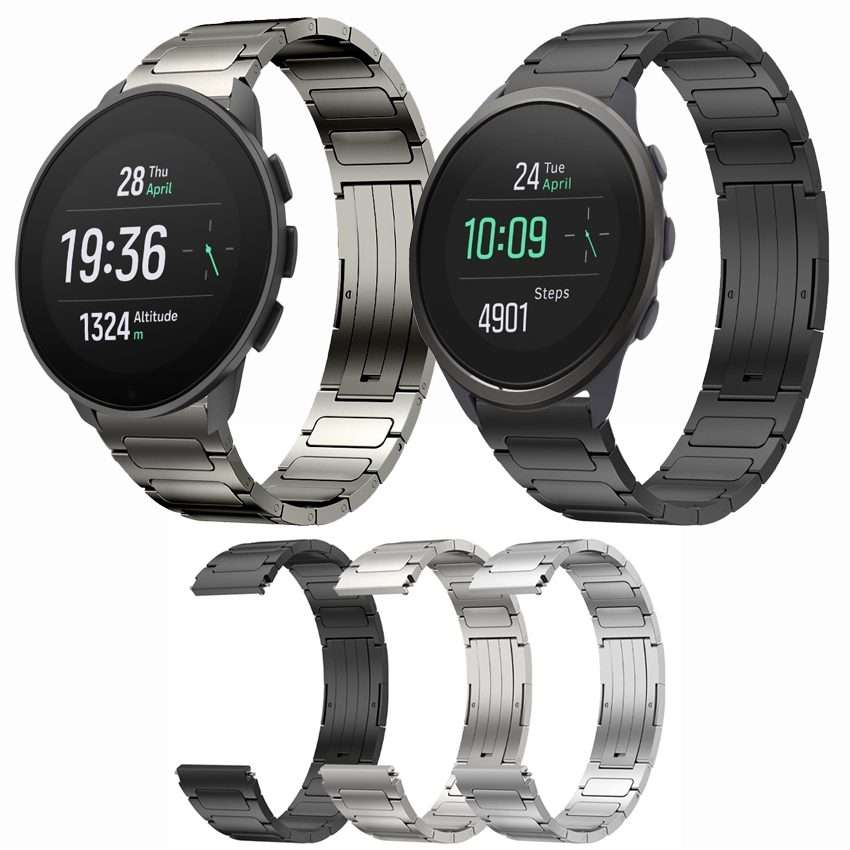 For SUUNTO 9 Peak Pro 22mm I-Shaped Titanium Alloy Watch Band(Grey)