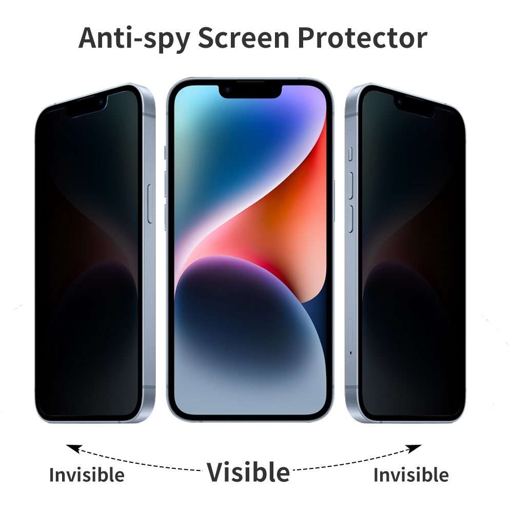 For iPhone 14 Plus / 13 Pro Max NORTHJO A++ 0.3mm 28 Degree Privacy Screen Tempered Glass Film
