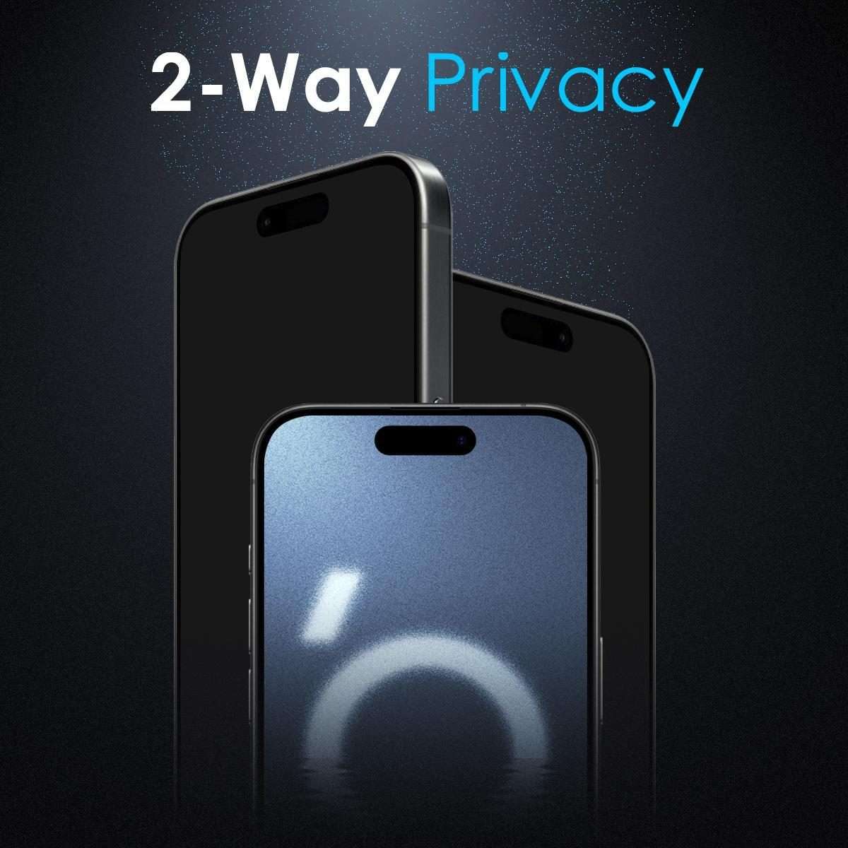 For iPhone 16 Pro Max NORTHJO A++ 0.3mm 28 Degree Privacy Screen Tempered Glass Film