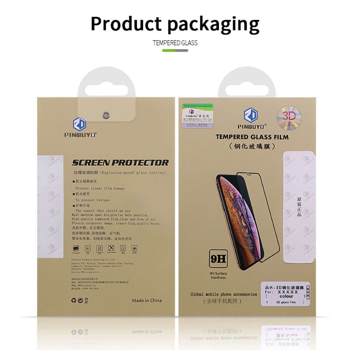 For iPhone 16 Pro Max PINWUYO 9H 3D Curved Full Screen Explosion-proof Tempered Glass Film(Black)