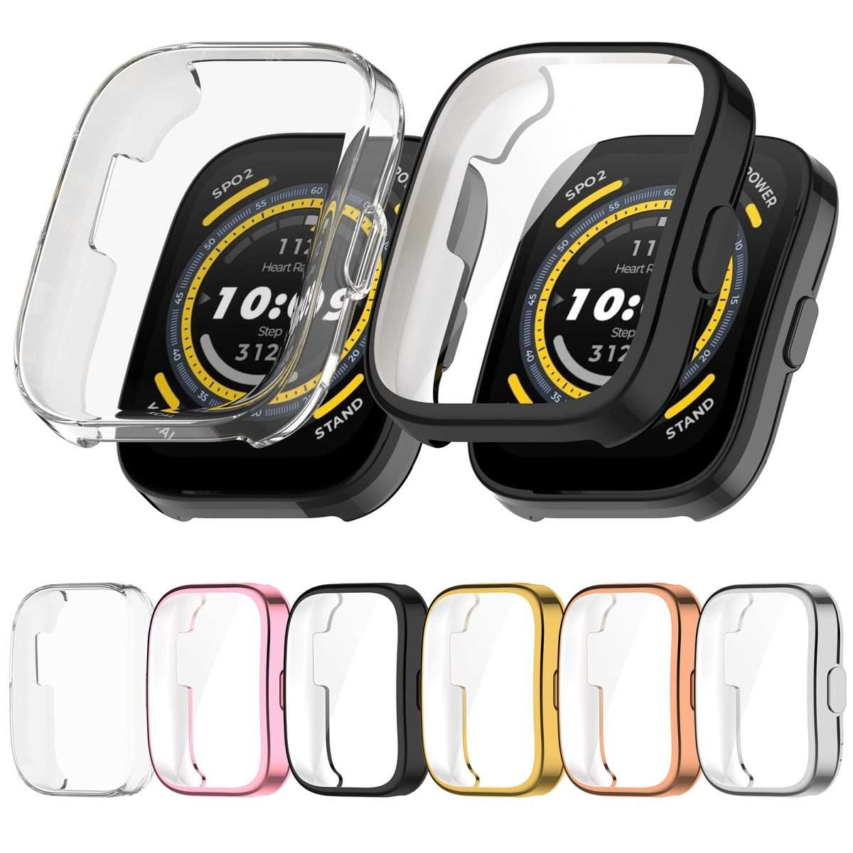 For Amazfit Bip 5 All-Inclusive TPU Protective Case(Transparent)