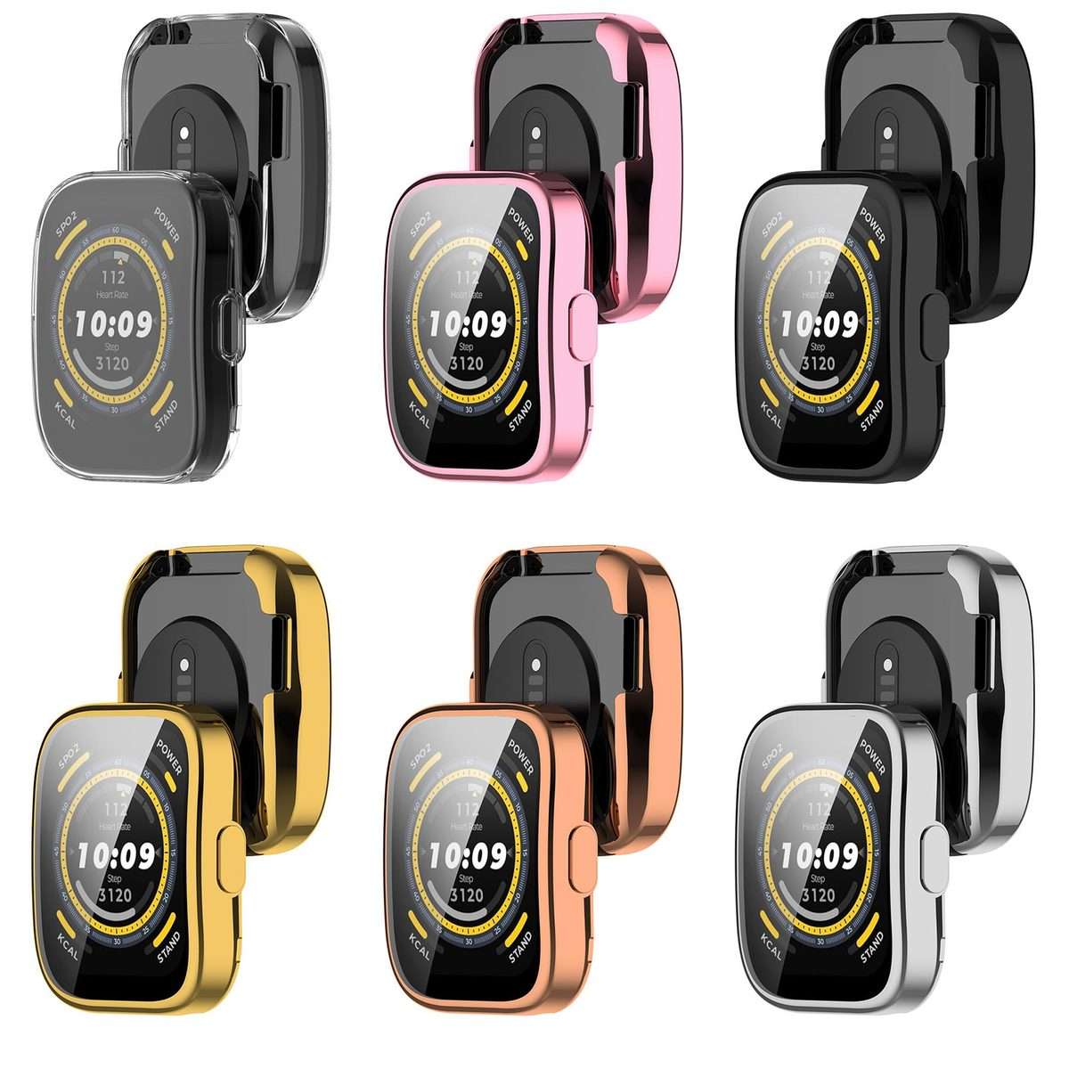 For Amazfit Bip 5 All-Inclusive TPU Protective Case(Transparent)