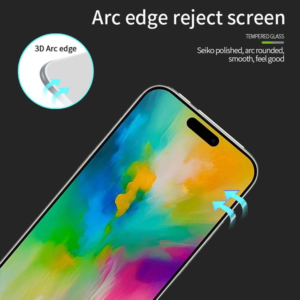 For iPhone 16 Pro MOFI 9H 3D Explosion-proof Curved Screen Tempered Glass Film(Black)