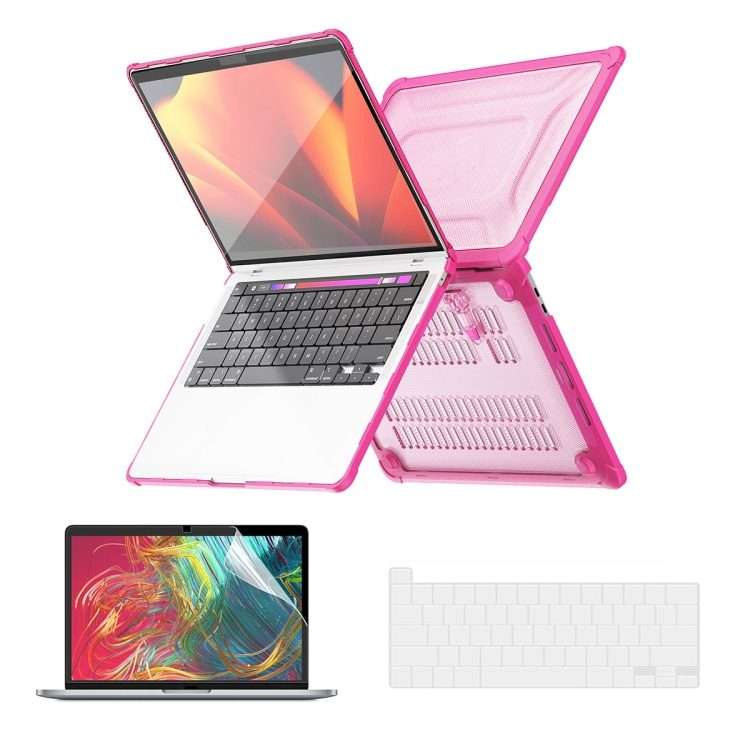 For MacBook Pro 13.3 A2251/A2289/A2338 ENKAY Hat-Prince 3 in 1 Protective Bracket Case ... (Pink)