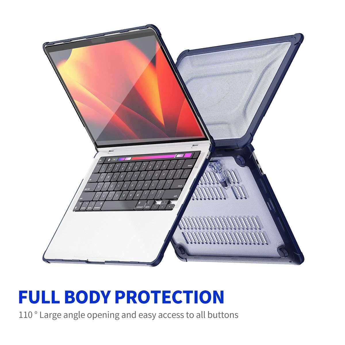 For MacBook Pro 13.3 A2251/A2289/A2338 ENKAY Hat-Prince 3 in 1 Protective Bracket ... (Light Blue)