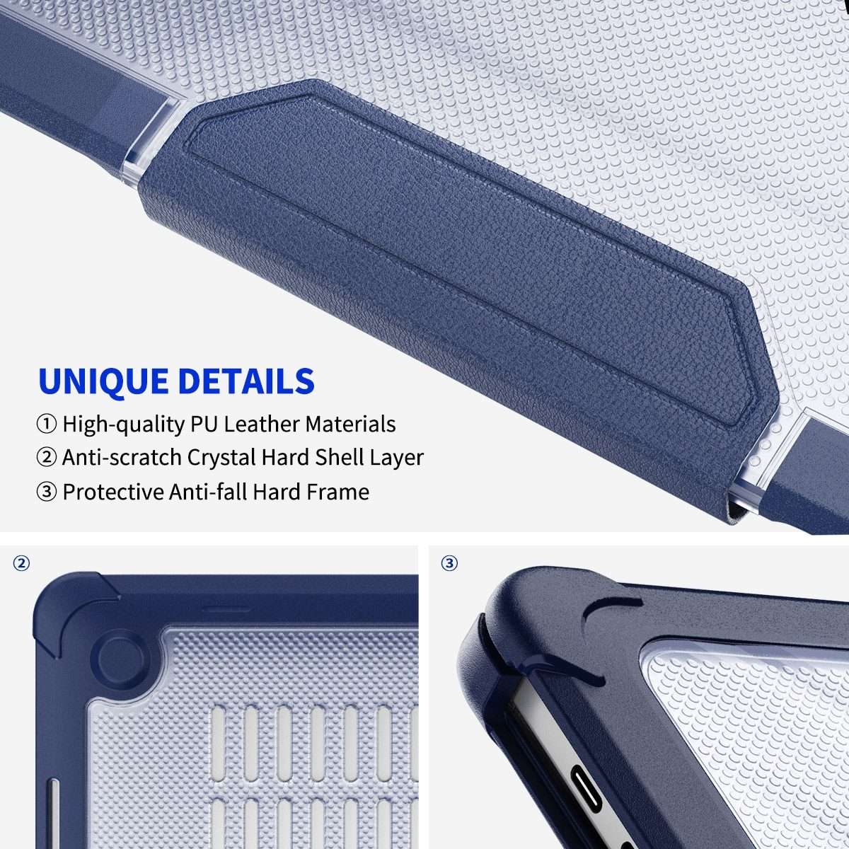 For MacBook Pro 13.3 A2251/A2289/A2338 ENKAY Hat-Prince 3 in 1 Protective Bracket ... (Light Blue)