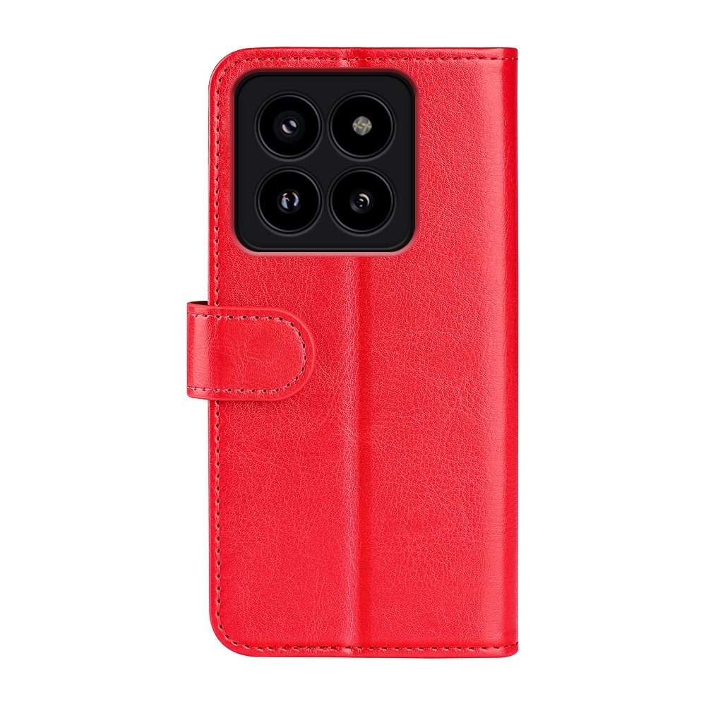 For Xiaomi 14 Pro R64 Texture Horizontal Flip Leather Phone Case(Red)