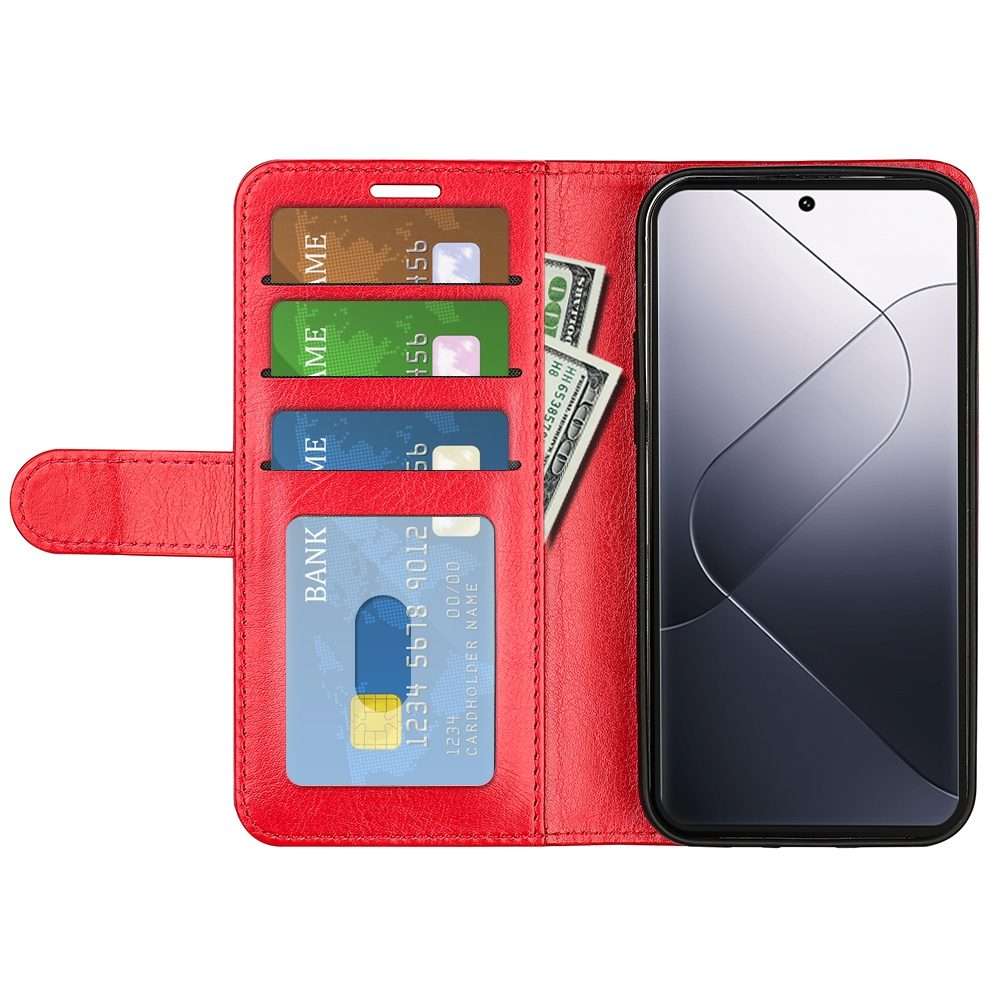 For Xiaomi 14 Pro R64 Texture Horizontal Flip Leather Phone Case(Red)