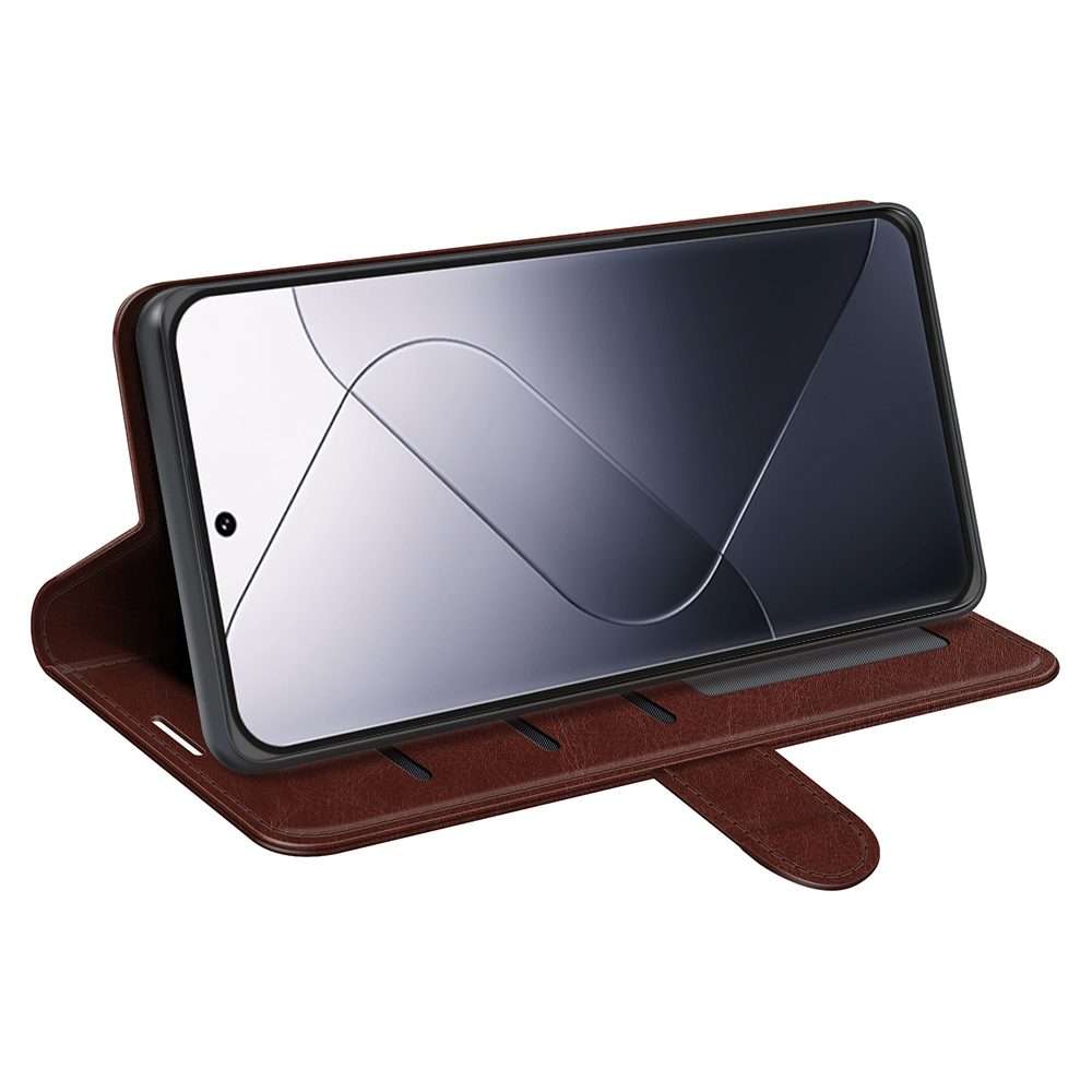 For Xiaomi 14 Pro R64 Texture Horizontal Flip Leather Phone Case(Brown)