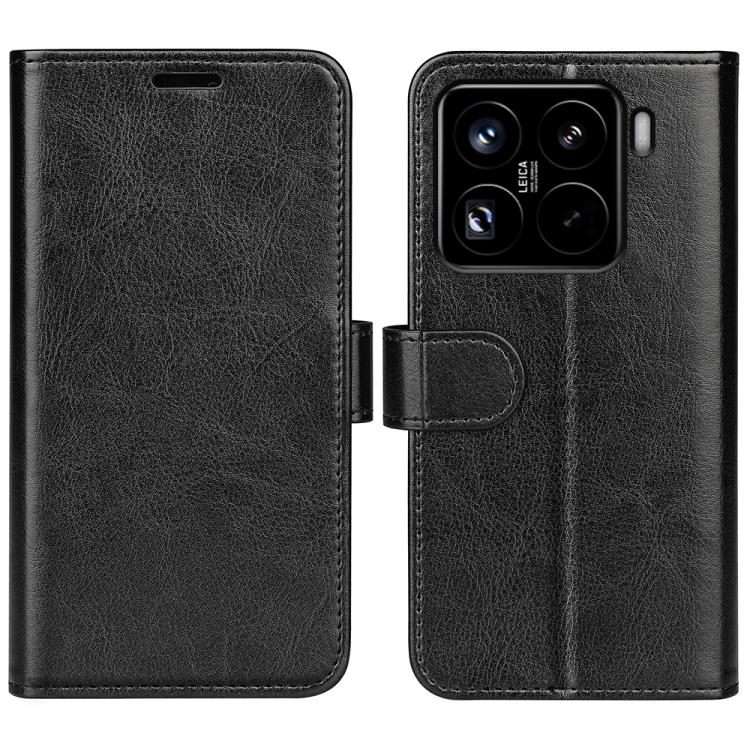 For Xiaomi 15 Pro R64 Texture Horizontal Flip Leather Phone Case(Black)