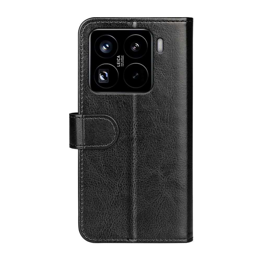For Xiaomi 15 Pro R64 Texture Horizontal Flip Leather Phone Case(Black)