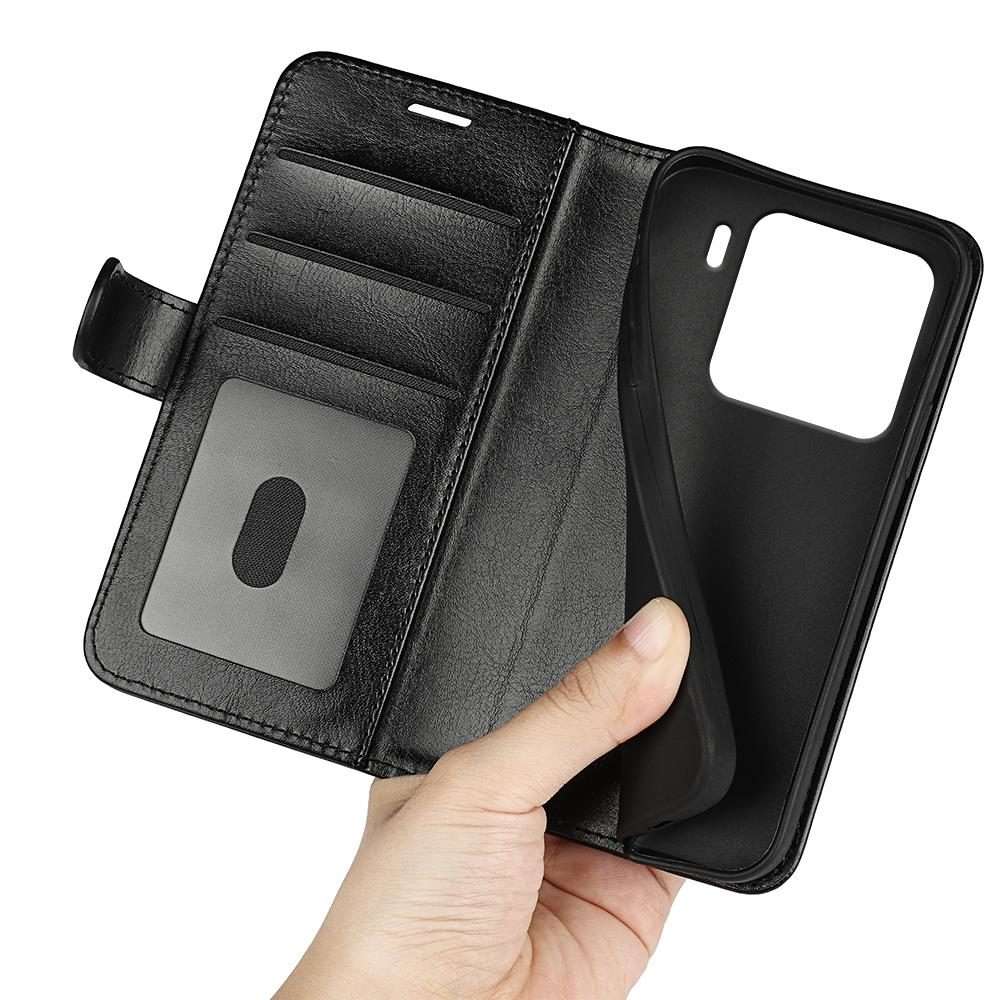 For Xiaomi 15 Pro R64 Texture Horizontal Flip Leather Phone Case(Black)