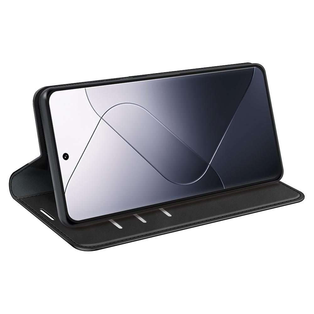 For Xiaomi 14 Pro Retro-skin Magnetic Suction Leather Phone Case(Black)