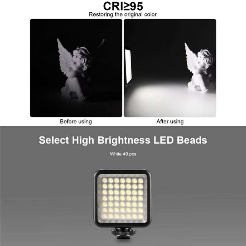 VLOGLITE W49 Photography Cell Phone Live Streaming Beauty Lights Mini Fill Light LED Camera Light