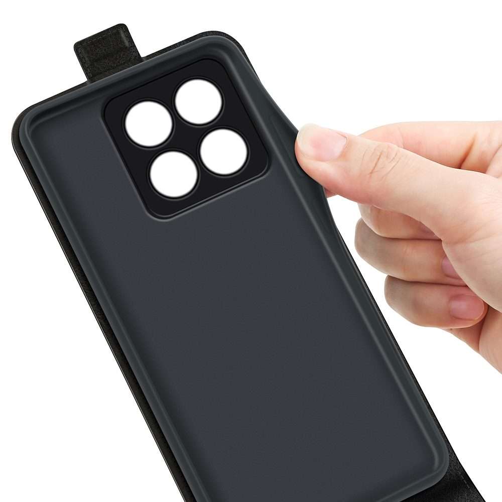 For Xiaomi 14 Pro R64 Texture Single Vertical Flip Leather Phone Case(Black)