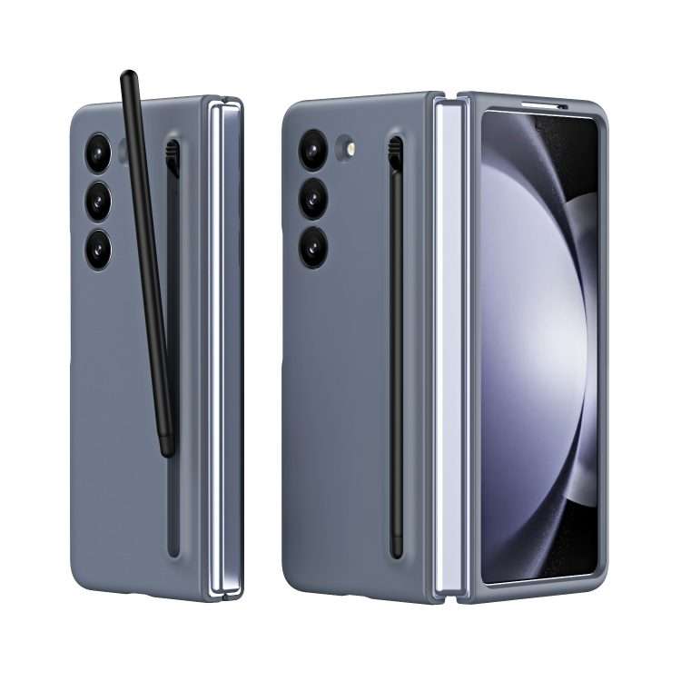For Samsung Galaxy Z Fold5 5G Skinfeel Shockproof Phone Case, No Pen(Dark Grey)
