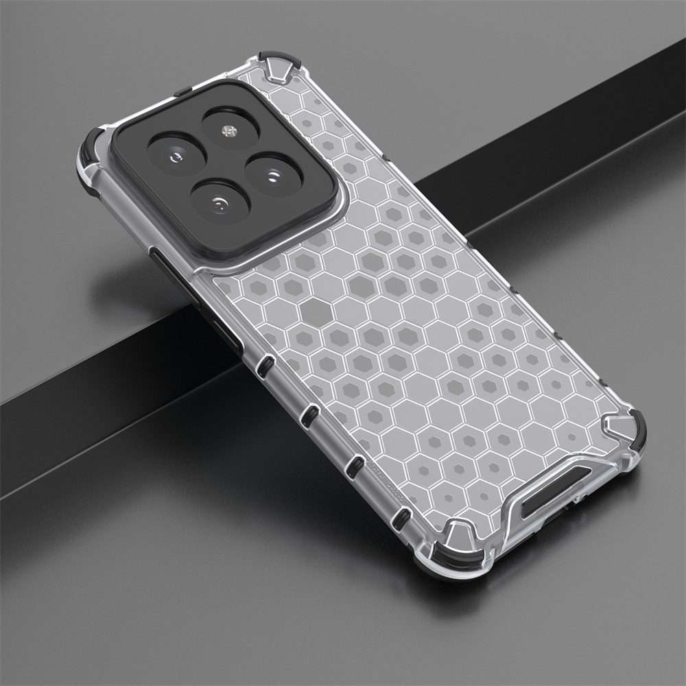 For Xiaomi 14 Pro Shockproof Honeycomb Phone Case(White)