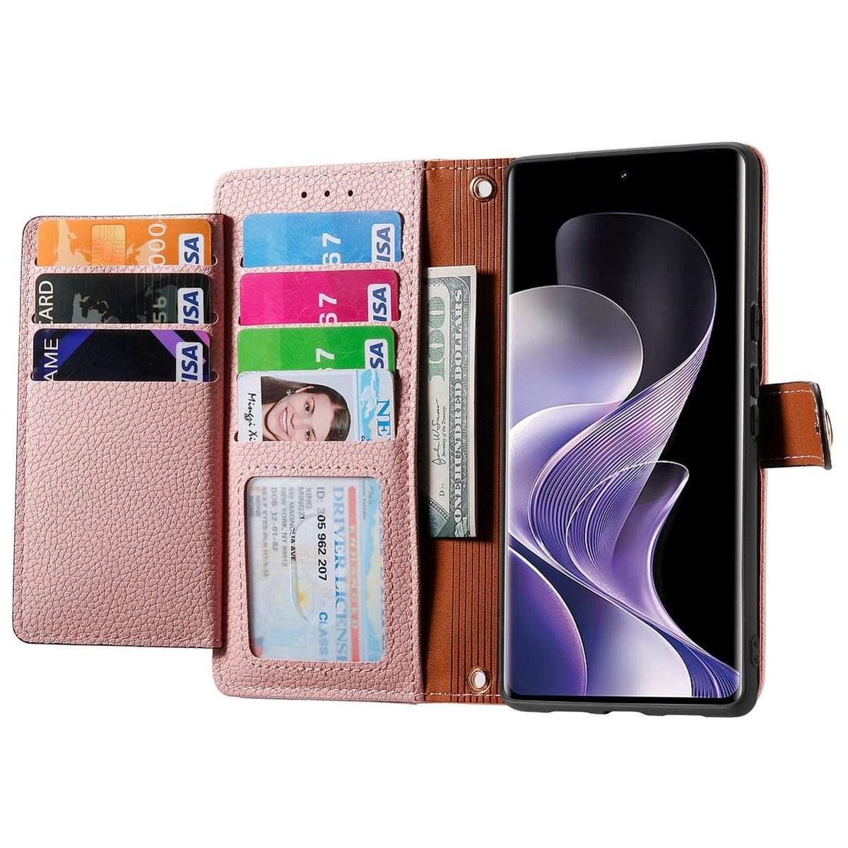 For Xiaomi Redmi Note 14 Pro+ 5G Love Zipper Lanyard Leather Phone Case(Pink)
