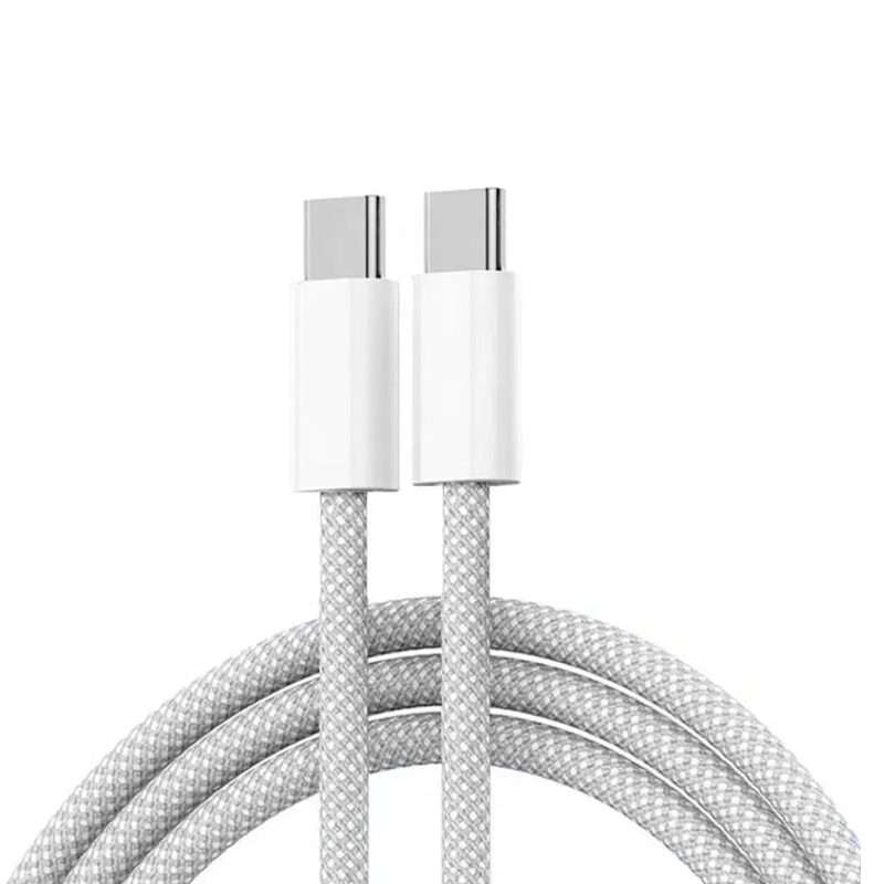 XJ-99 2pcs 1m 60W USB-C / Type-C to Type-C Fast Charging Data Cable