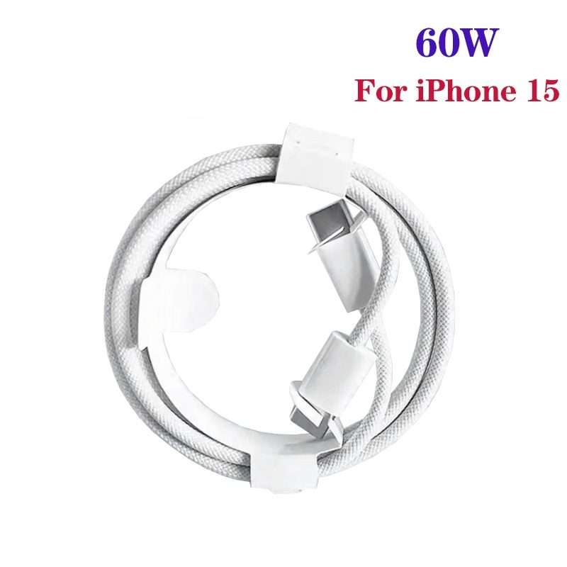 XJ-99 2pcs 1m 60W USB-C / Type-C to Type-C Fast Charging Data Cable