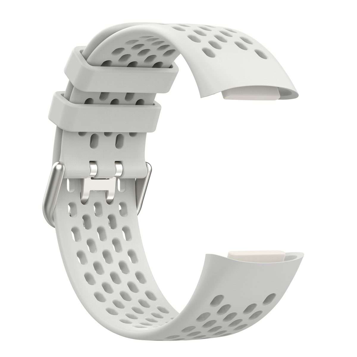 For Fitbit Charge 6 Solid Color Breathable Sports Silicone Watch Band(Starlight Color)