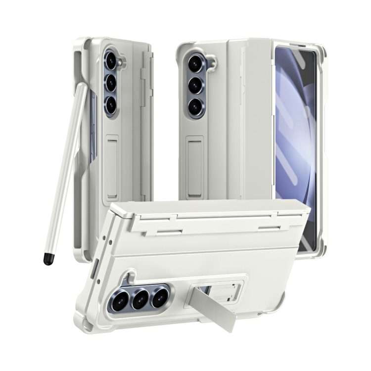 For Samsung Galaxy Z Fold5 5G Diamond Case-film Integral Hinge Shockproof Phone Case w ... (White)