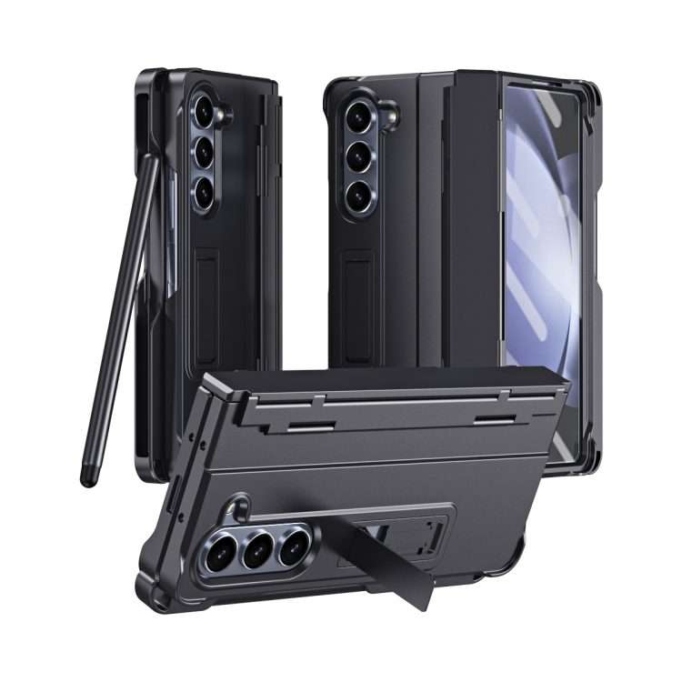 For Samsung Galaxy Z Fold5 5G Diamond Case-film Integral Hinge Shockproof Phone Case w ... (Black)