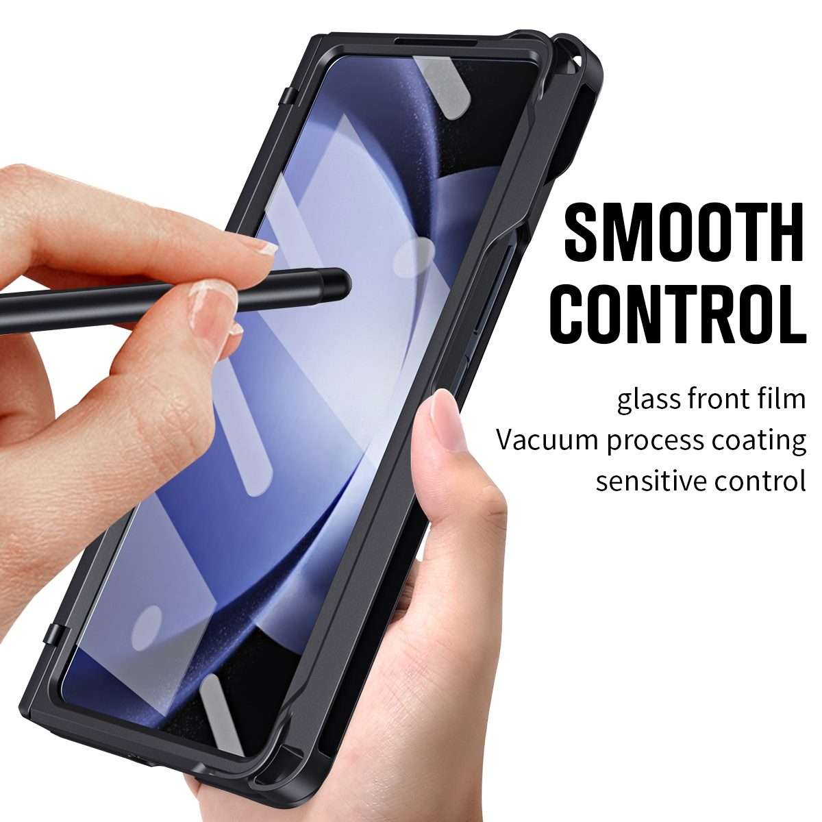 For Samsung Galaxy Z Fold5 5G Diamond Case-film Integral Hinge Shockproof Phone Case w ... (Black)