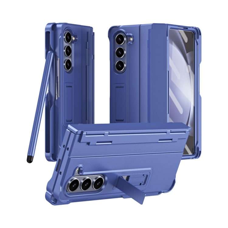 For Samsung Galaxy Z Fold5 5G Diamond Case-film Integral Hinge Shockproof Phone Case wi ... (Blue)