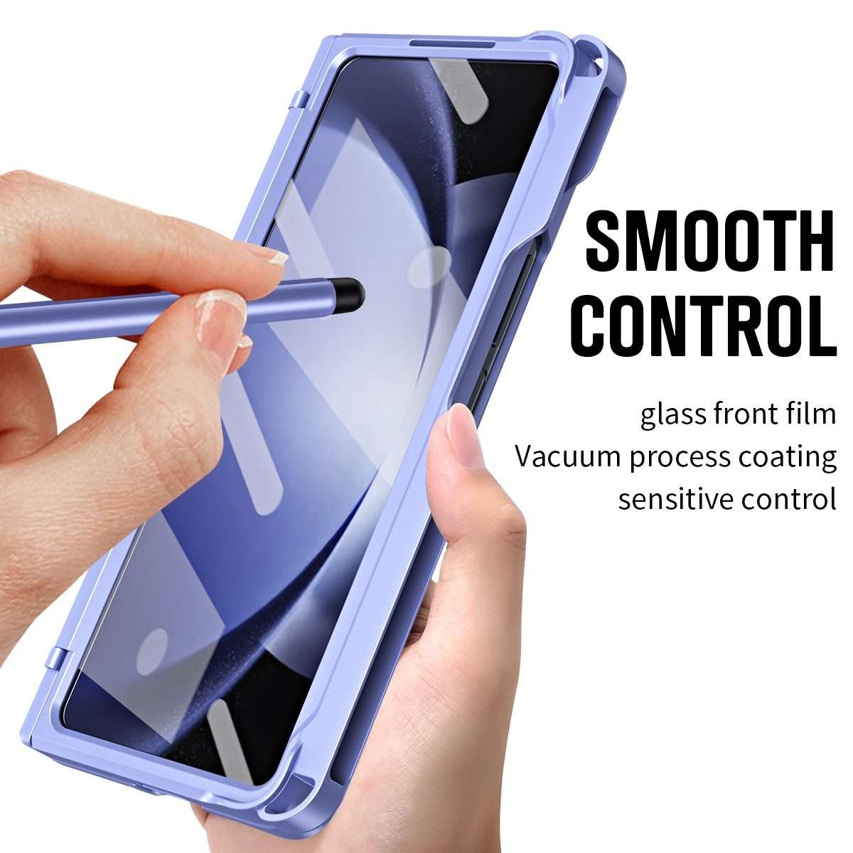 For Samsung Galaxy Z Fold5 5G Diamond Case-film Integral Hinge Shockproof Phone Case ... (Purple)