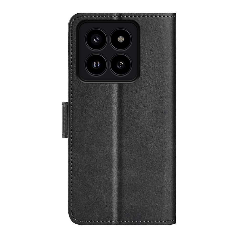 For Xiaomi 14 Pro Dual-side Magnetic Buckle Horizontal Flip Leather Phone Case(Black)