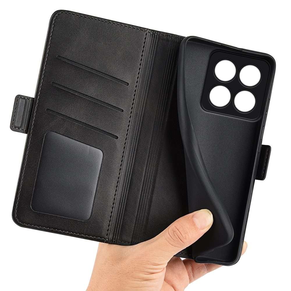 For Xiaomi 14 Pro Dual-side Magnetic Buckle Horizontal Flip Leather Phone Case(Black)