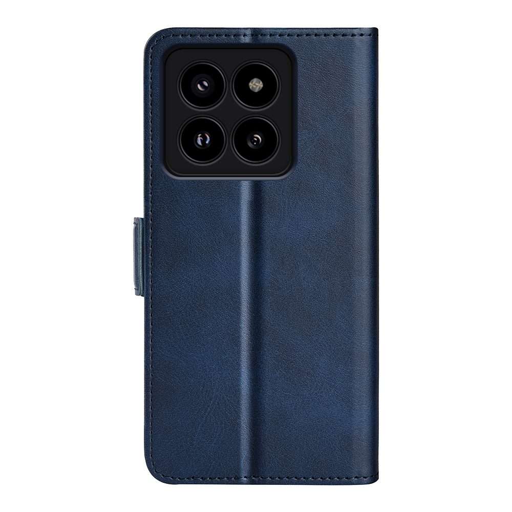 For Xiaomi 14 Pro Dual-side Magnetic Buckle Horizontal Flip Leather Phone Case(Dark Blue)