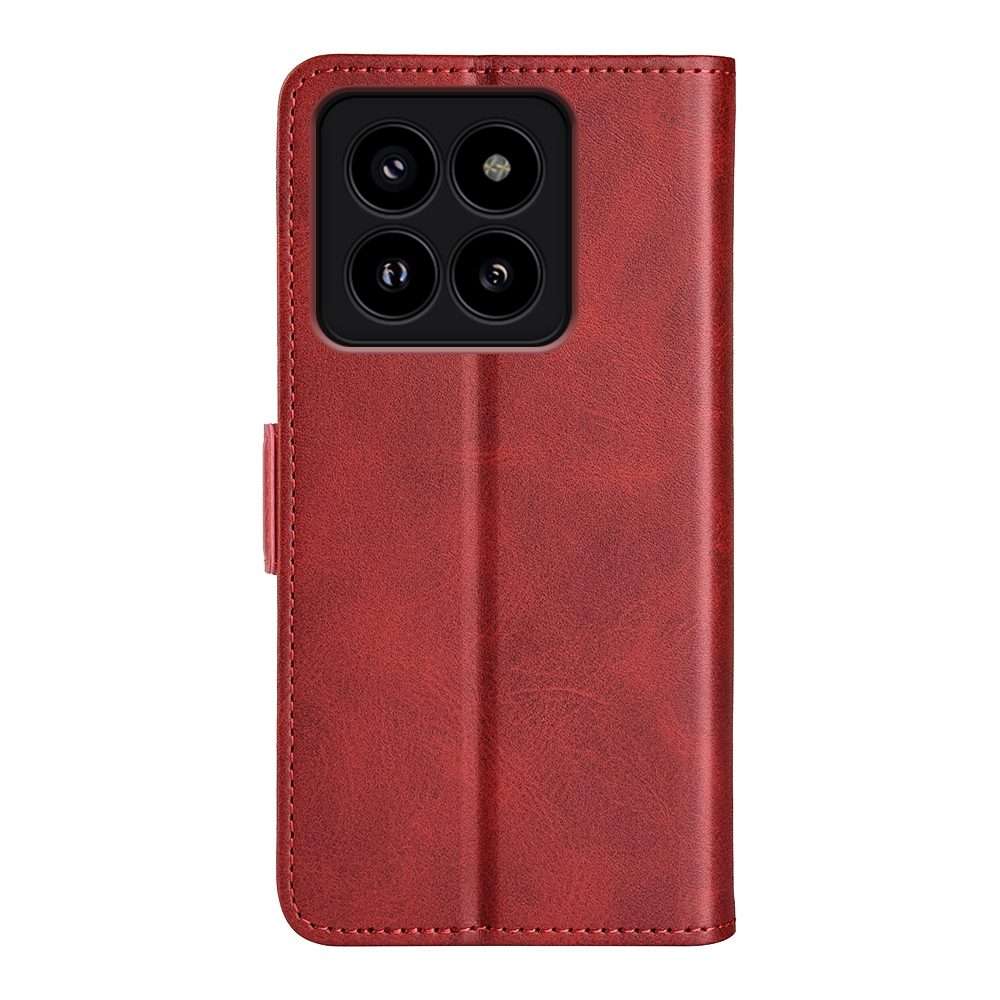 For Xiaomi 14 Pro Dual-side Magnetic Buckle Horizontal Flip Leather Phone Case(Red)