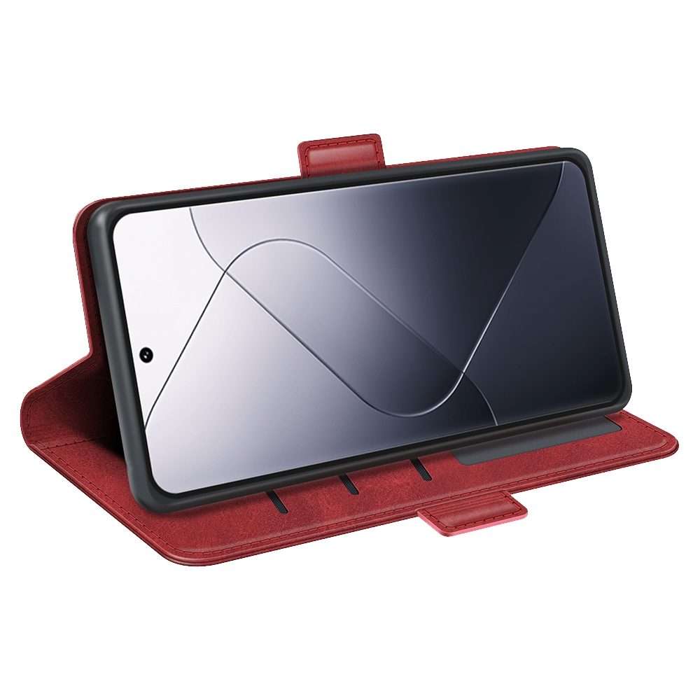 For Xiaomi 14 Pro Dual-side Magnetic Buckle Horizontal Flip Leather Phone Case(Red)