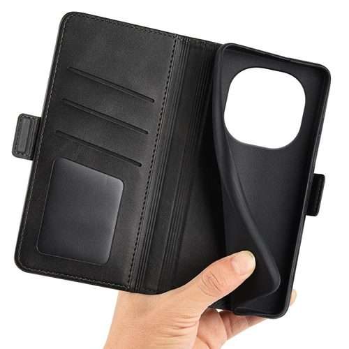 For Xiaomi Redmi Note 14 Pro 5G Dual-side Magnetic Buckle Horizontal Flip Leather Phon ... (Black)