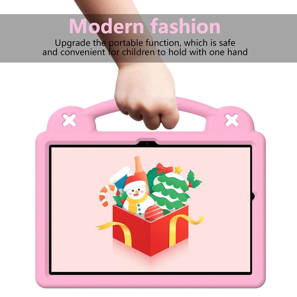 For Samsung Galaxy Tab A11+ 2025 Handle Kickstand Children EVA Shockproof Tablet Case(Pink)