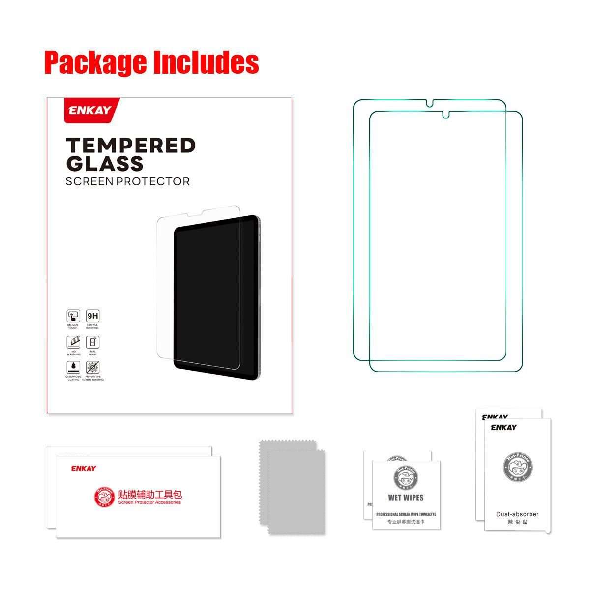 For Xiaomi Pad mini / Redmi K Pad 8.8 2pcs ENKAY Hat-Prince 0.33mm Explosion-proof Tempered Glass