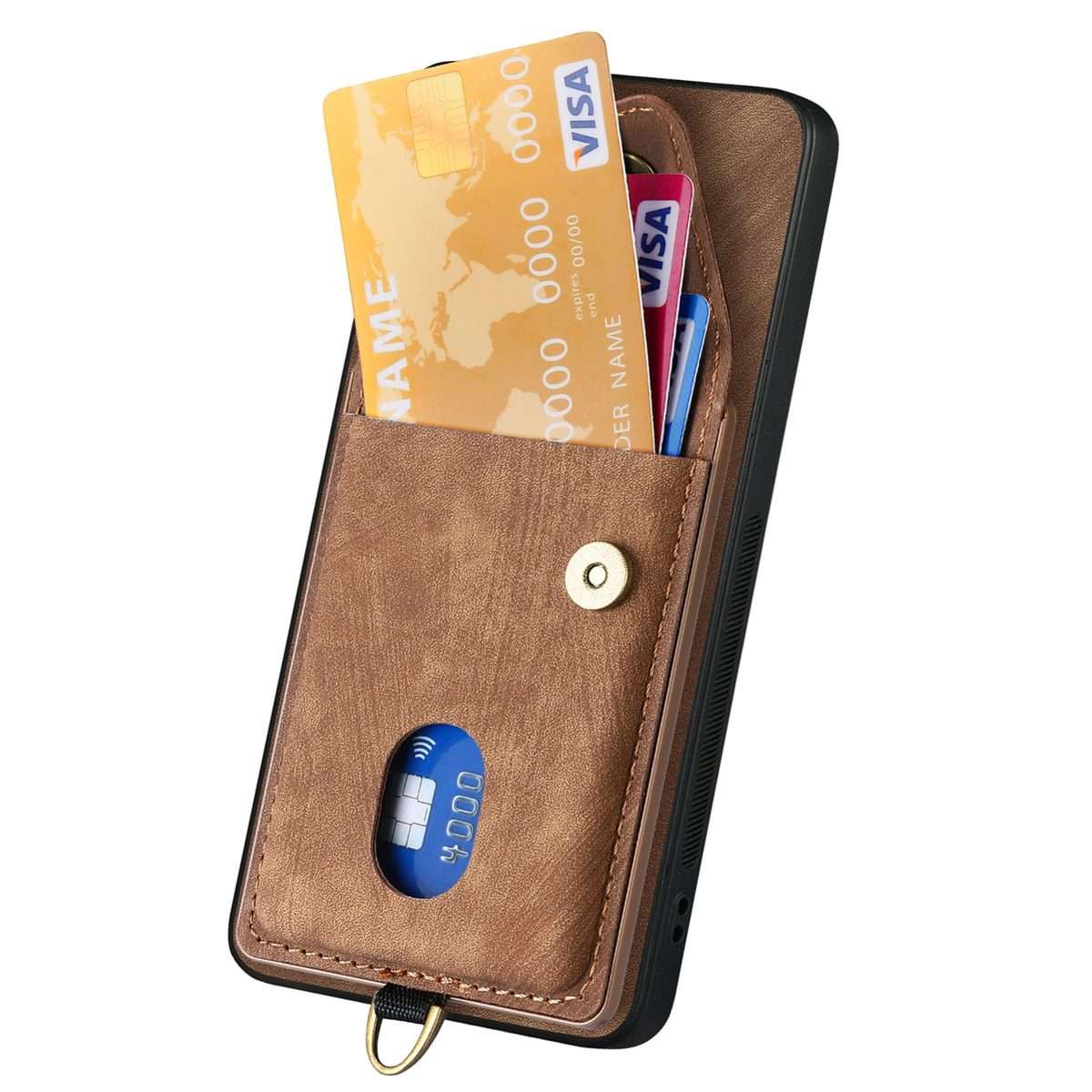 For Xiaomi Redmi Note 13 Pro+ Retro Card Wallet Fold Leather Phone Case with Strap(Brown)