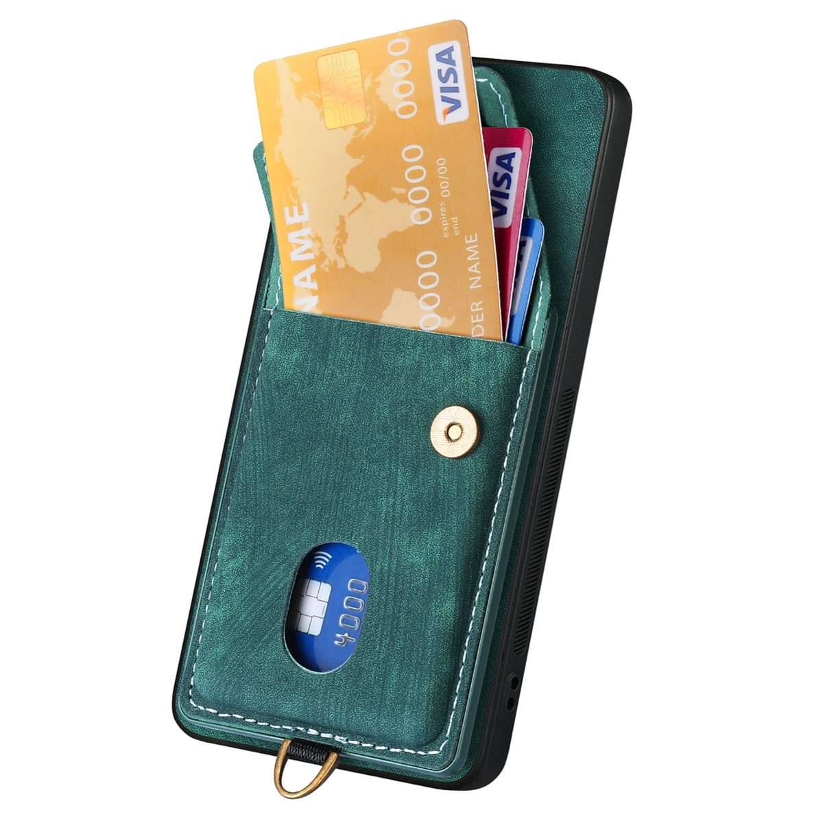 For Xiaomi Redmi Note 13 Pro+ Retro Card Wallet Fold Leather Phone Case with Strap(Green)