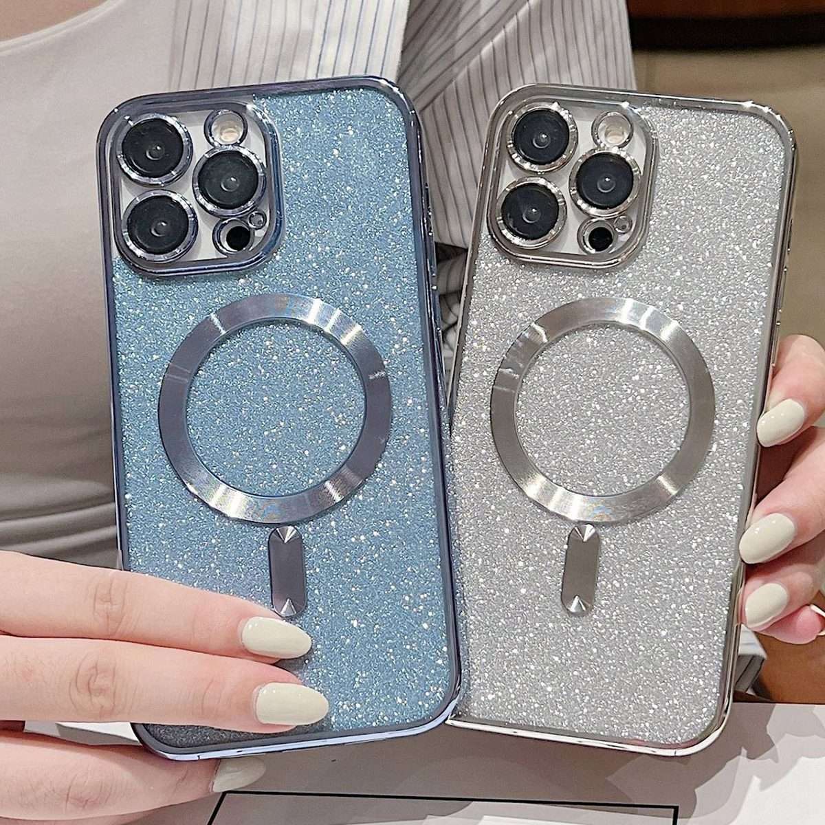 For iPhone 11 Pro Glitter Electroplating MagSafe TPU Phone Case(Green)