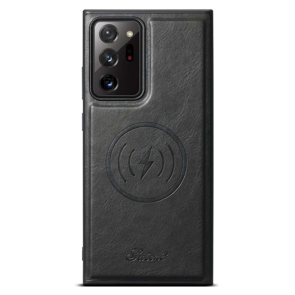 For Samsung Galaxy Note20 5G Suteni H15 Oil Eax Leather Detachable Wallet Back Phone Case(Black)