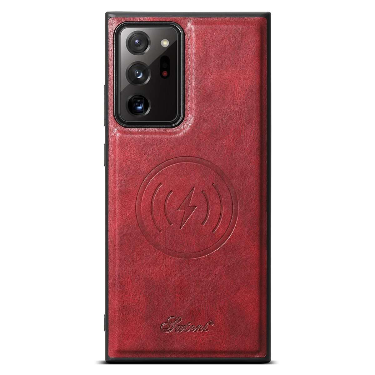For Samsung Galaxy Note20 5G Suteni H15 Oil Eax Leather Detachable Wallet Back Phone Case(Red)