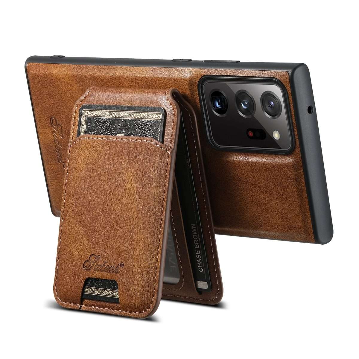 For Samsung Galaxy Note20 5G Suteni H15 Oil Eax Leather Detachable Wallet Back Phone Case(Red)