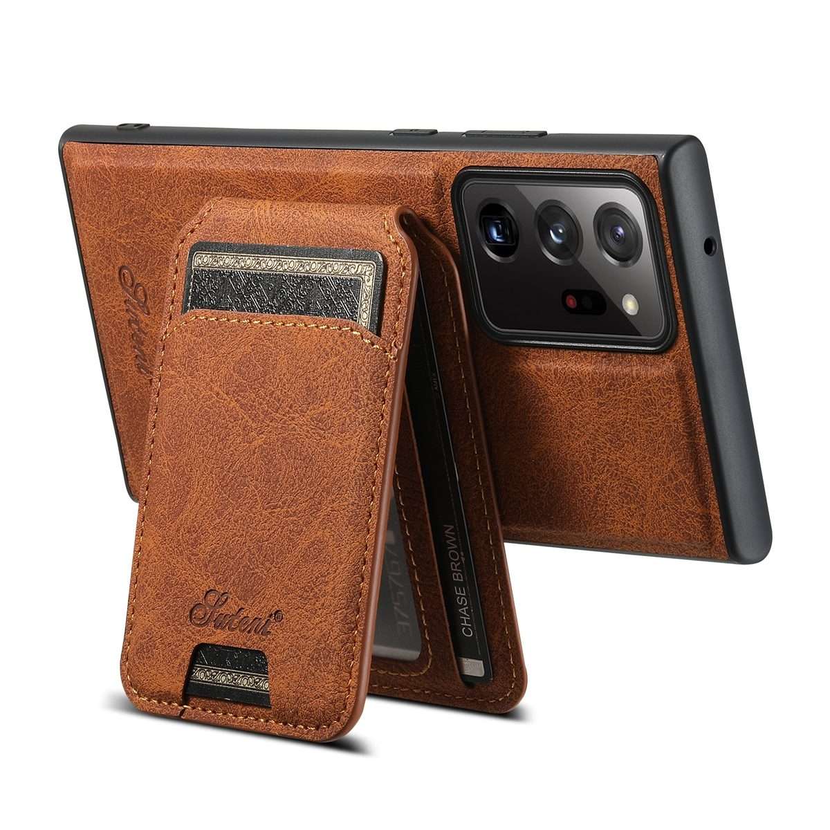For Samsung Galaxy Note20 5G Suteni H16 Litchi Texture Leather Detachable Wallet Back ... (Khaki)