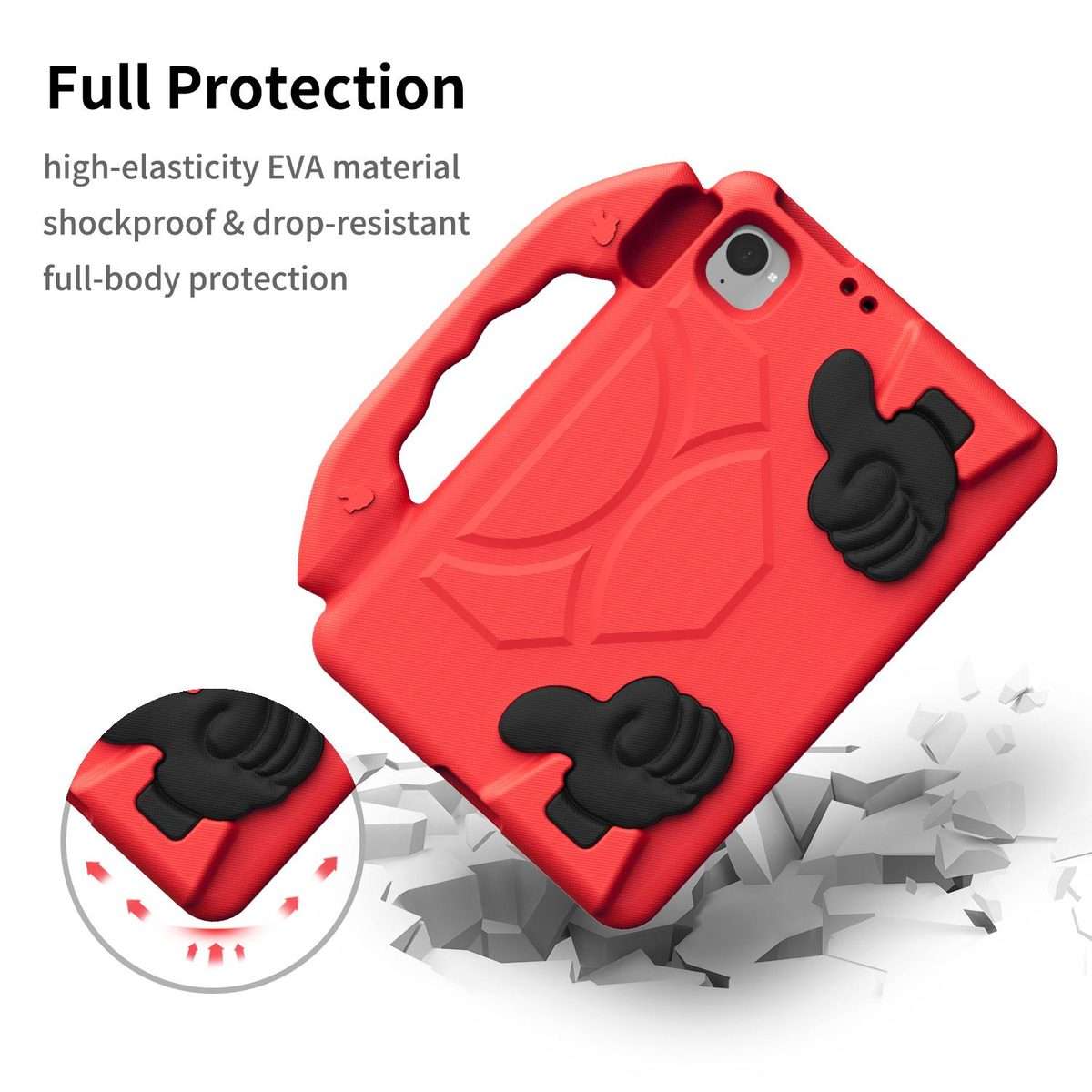 For Xiaomi Redmi K Pad 8.8 2025 Thumb Bracket EVA Shockproof Tablet Case(Red)