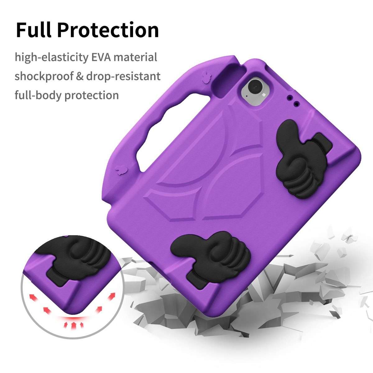 For Xiaomi Redmi K Pad 8.8 2025 Thumb Bracket EVA Shockproof Tablet Case(Purple)
