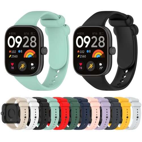 For Redmi Watch 4 Solid Color Liquid Silicone Watch Band(Yellow)