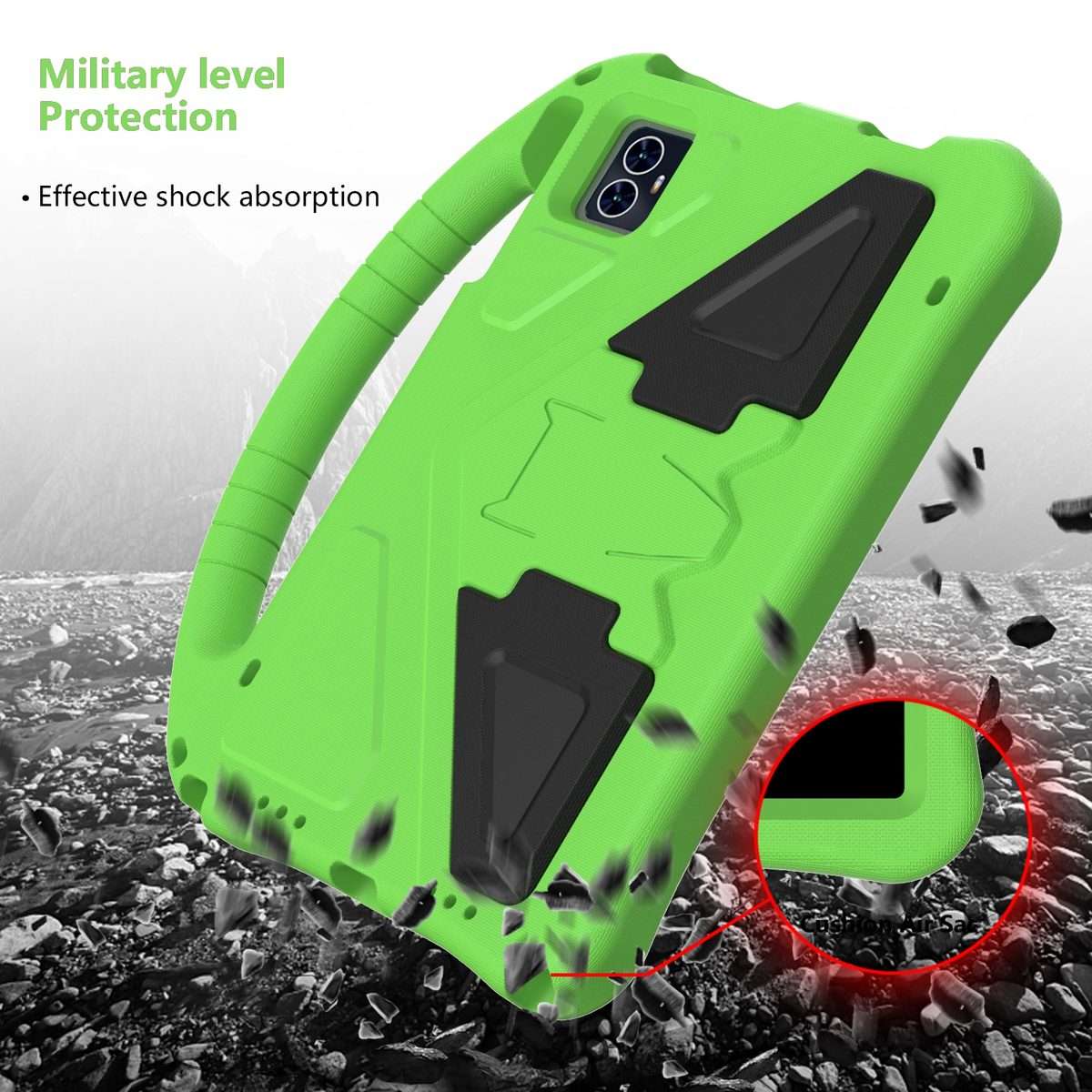 For Teclast M50 HD 10.1 / M50 Pro EVA Shockproof Tablet Case with Holder(Green)